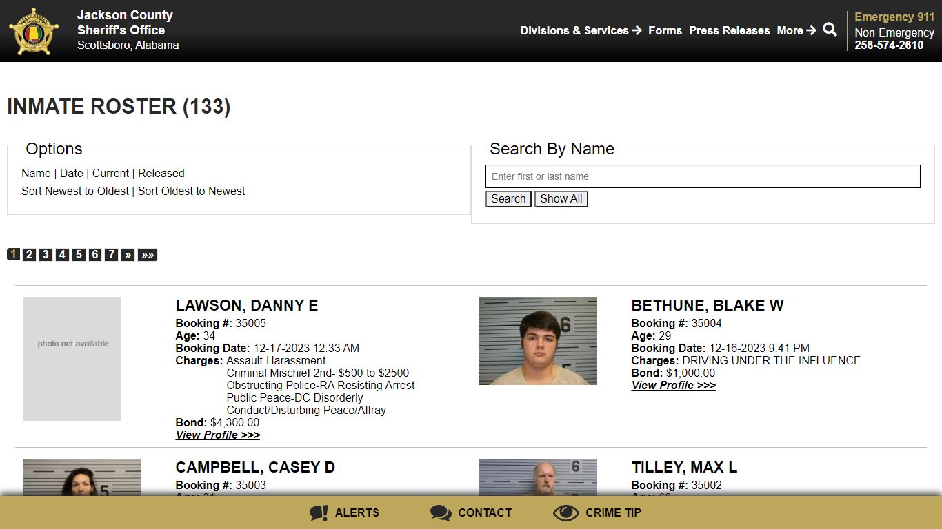 Inmate Roster | Jackson County Sheriff's Office